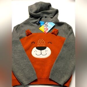 NEW SOHO BOYS CLUB Hooded Sweater Size 6 Grey Brown